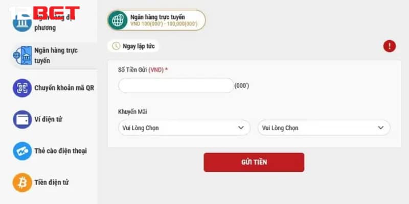 Hướng dẫn cách nạp tiền tại 12bet qua ngân hàng trực tuyến